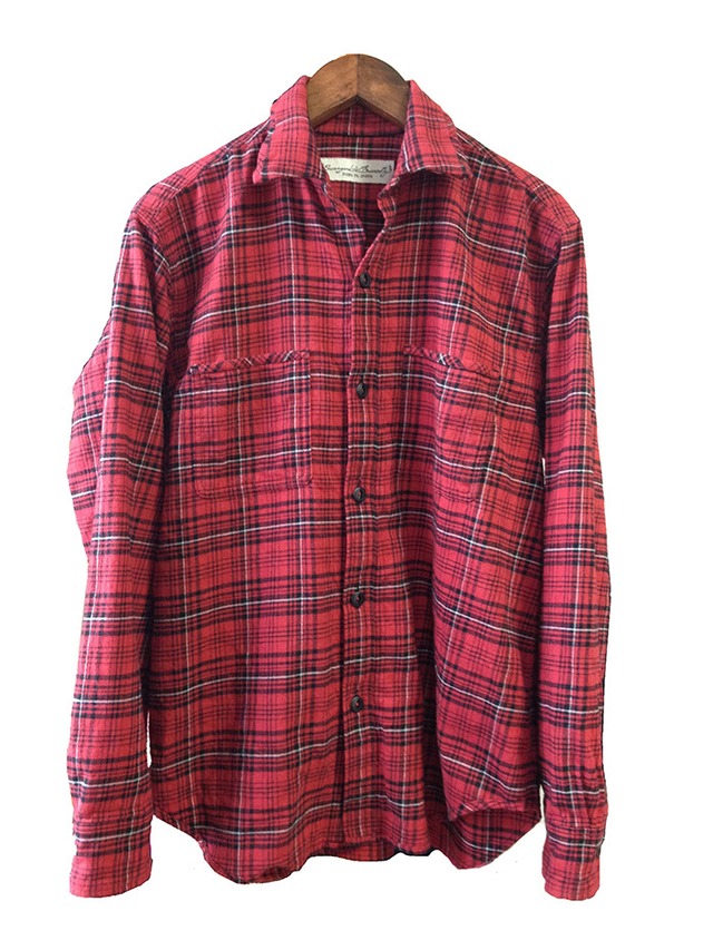 flannel check shirt / red