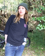 "WA"GLAN 3/4 SLEEVE /黒紫