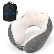 ネックピロー 飛行機 快適グッズ【業界最強の通気性とサポート性記憶フォーム】首枕 簡単に収納で 飛行機 枕首まくらカバー洗濯可 ネックピロー コンパクト 持ち運び便利 首枕 飛行機 海外旅行 便利グッズ トラベルピロー 飛行機/新幹線/バス/ソファ/オフィス/家/昼寝 に適用 携帯枕 職場の達人必携のツール