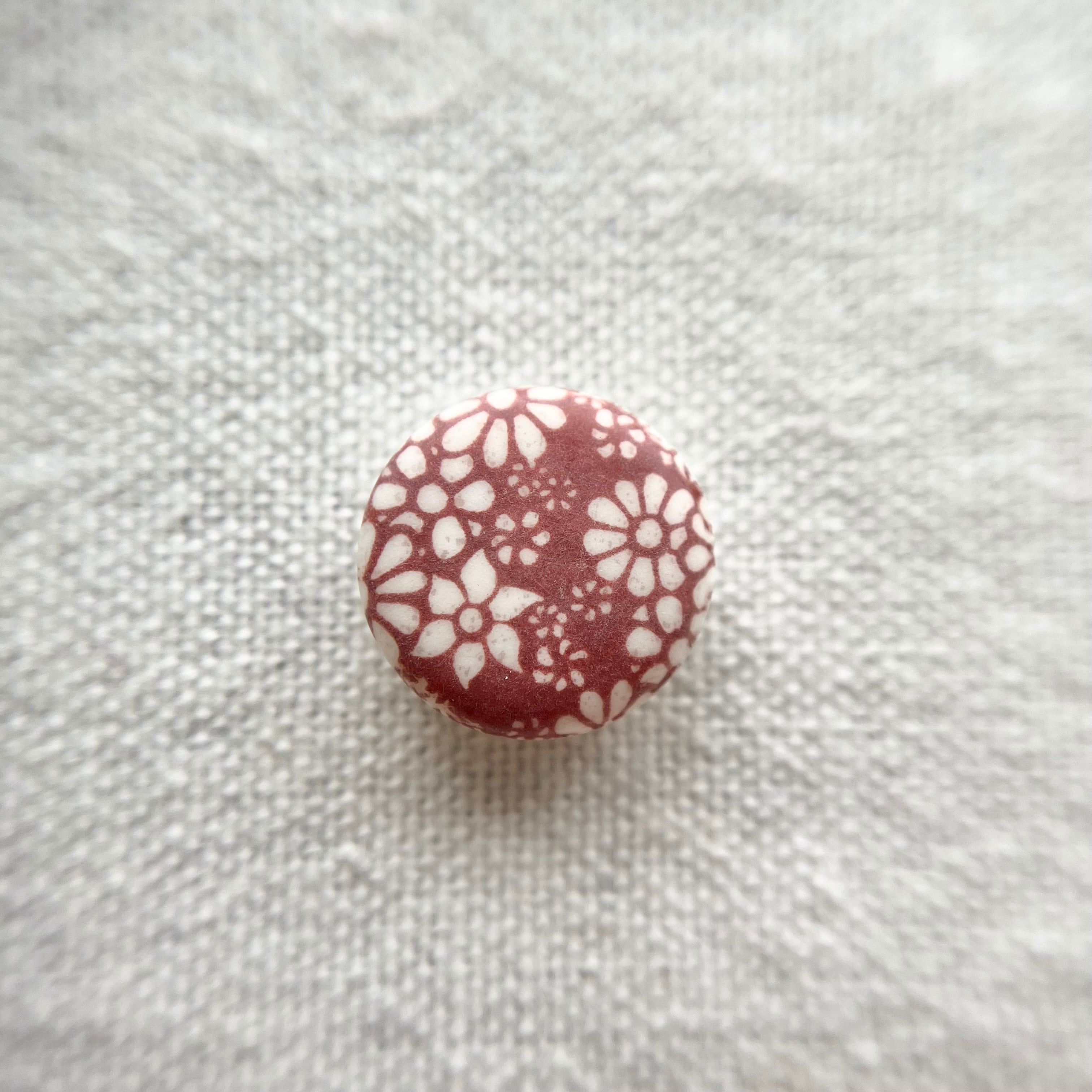 ホワイトフラワー ×マットブラウン 15㎜