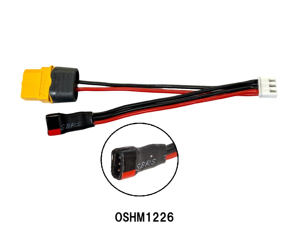 ◆OMP製作 M1V3PRO 一般充電器用Y型充電ケーブル(1 in 1)【OSHM1226】 ※ネオヘリで M1V3PRO購入者さまのみ購入可