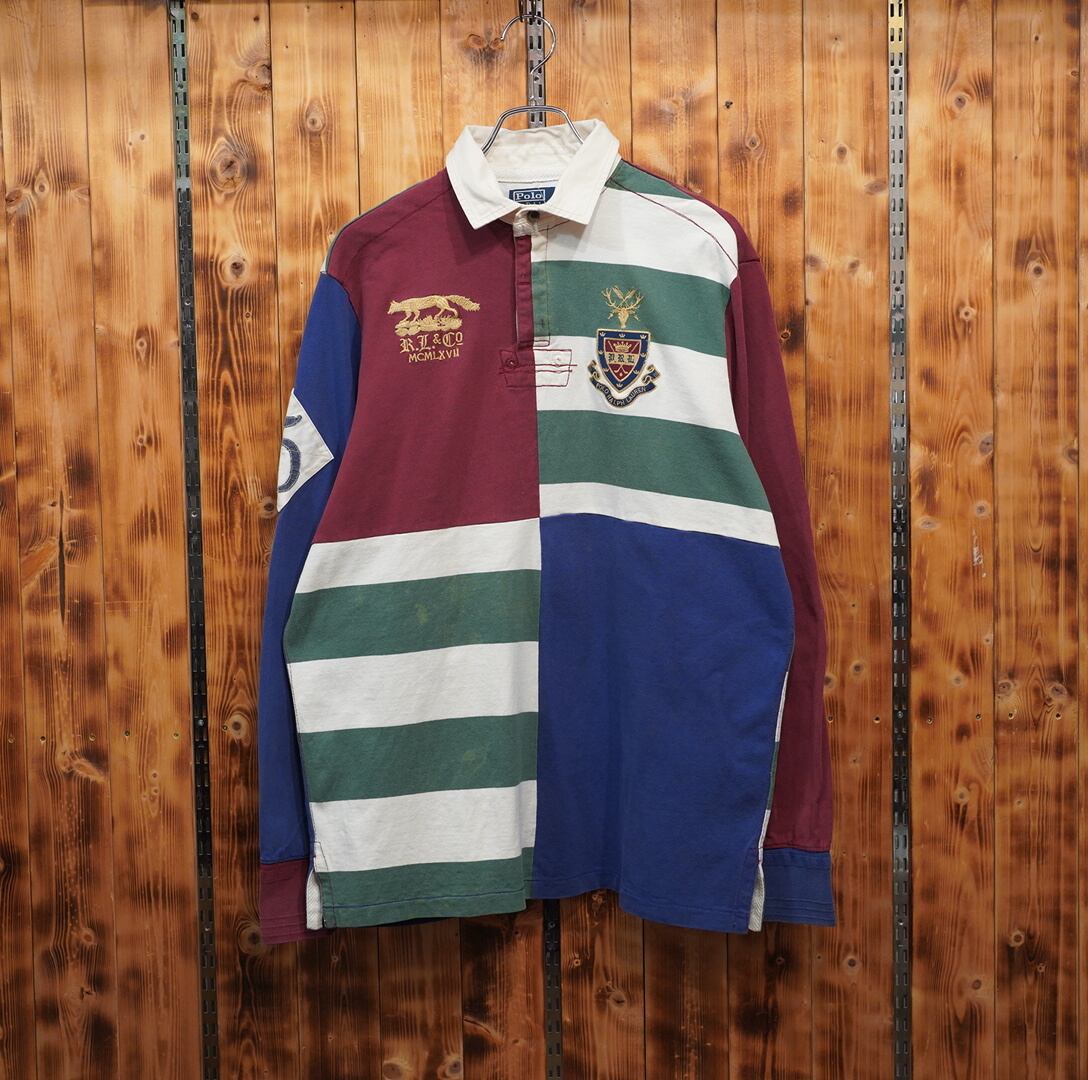 ralphlauren クレイジーパターン ラガーシャツ M/ラルフローレン