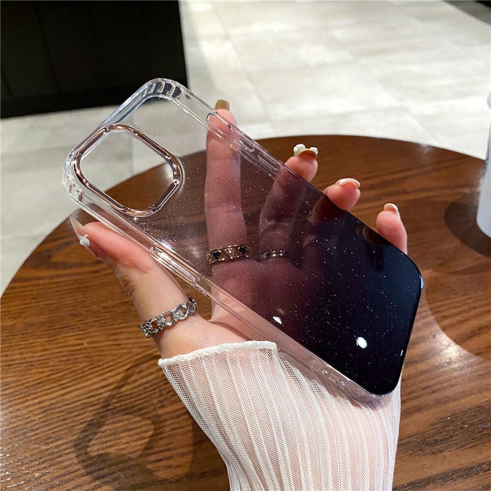 名入れ♡ニュアンスアートペイント✨キラキラグラデーション iPhone