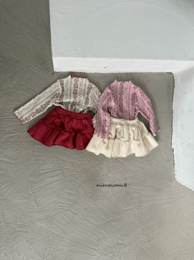 予約 KIDS - Chacha Skirt  [ mienbloom.B ]