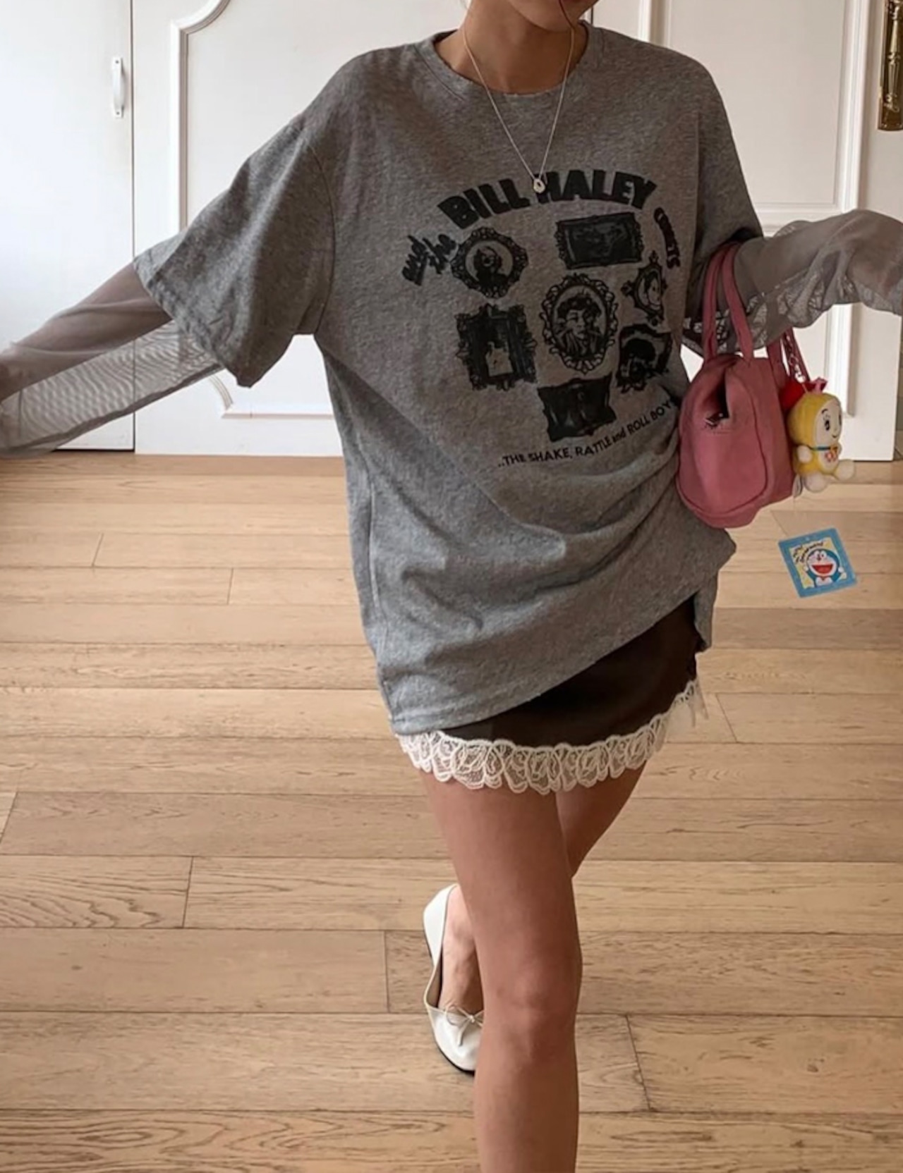 【新作5%OFF・3日間】Mesh See-through Layered Tops_3colors