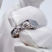 【受注販売】Engraved Signet Ring - Silver -
