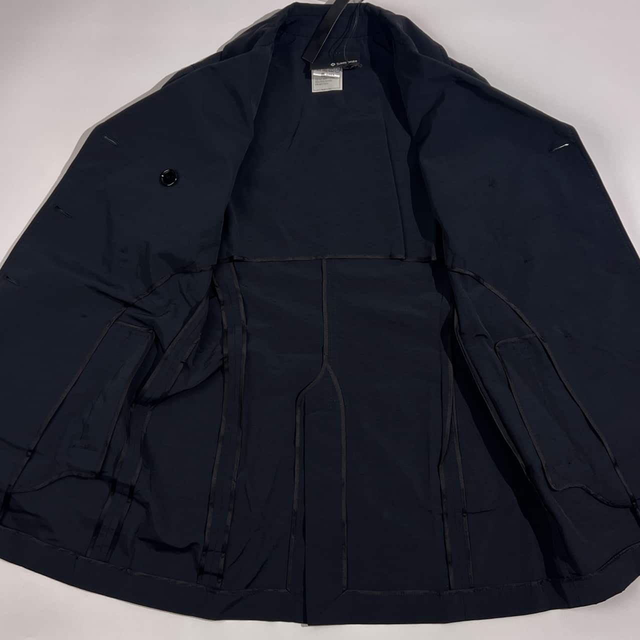 新品 タグ付き イタリア製 Samsonite サムソナイト ダブル トレンチコート I 38/ブラック系 レディース 春夏