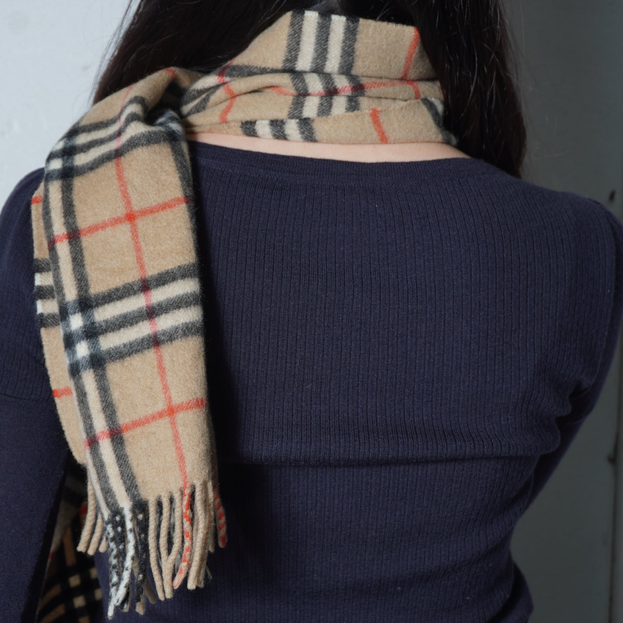 BURBERRY】バーバリー CASHMERE100%ノバチェックマフラー beige | MIXHIVE