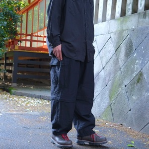 COMOLI(コモリ) / リップストップコンバーティブル6Pパンツ -BLACK-(D01-03022)