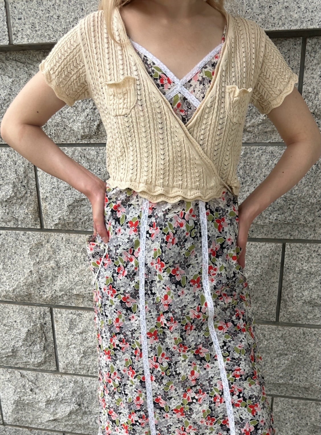 FUMIKA_UCHIDA  [LACE KNIT CACHE-COEUR TOP]