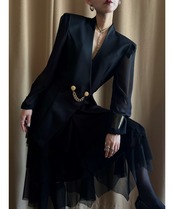 MADE IN JAPAN black sheer sleeve jacket-4736-6