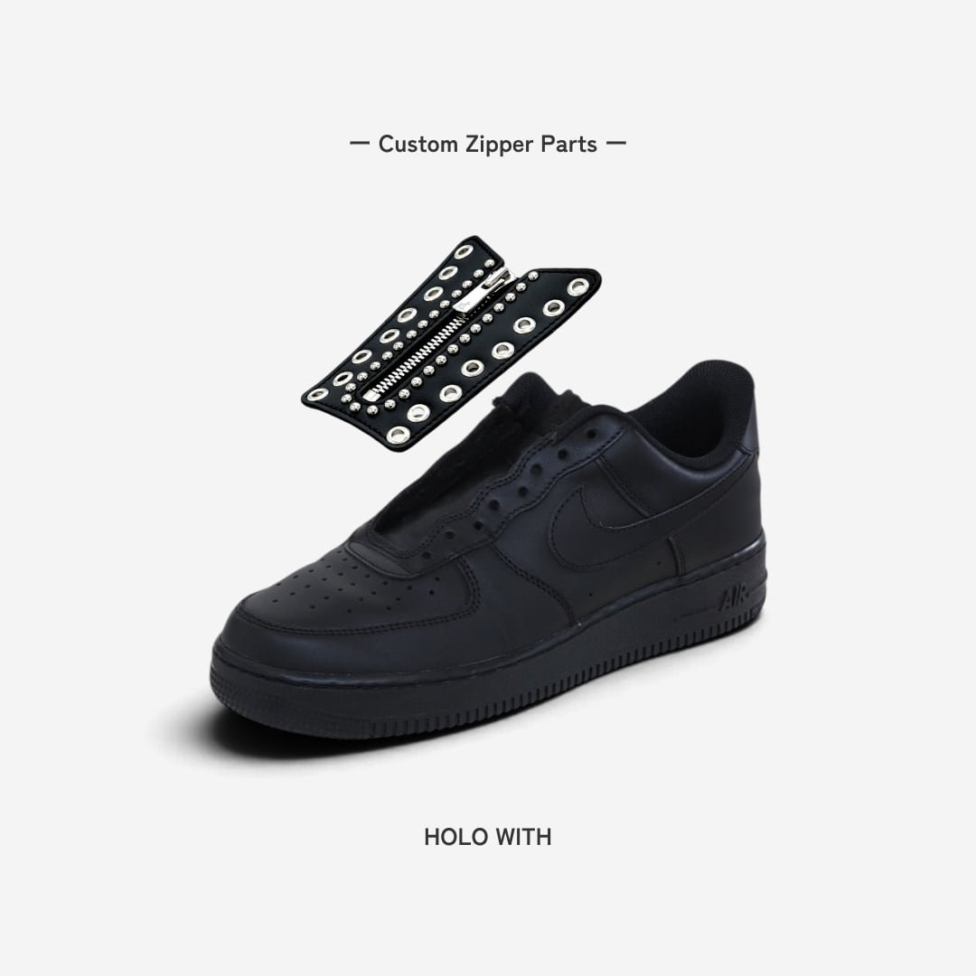 AF1】カスタムジップパーツ/Custom Zipper Parts/Studs & Ring/Black