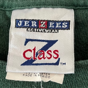 【JERZEES】ワンポイント 刺繍ロゴ 企業 イベント フィッシング スウェット トレーナー M アメリカ古着