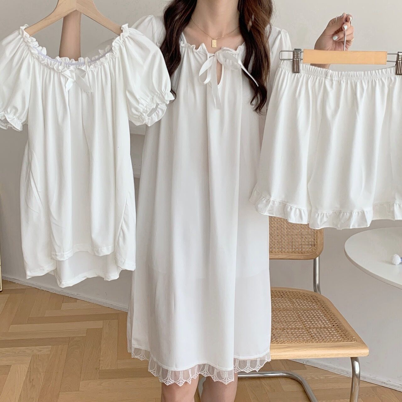 レディースサマースタイルカジュアル リボン 大人ガーリー スウィート キュート 夏物 YY-ファッション73730281269