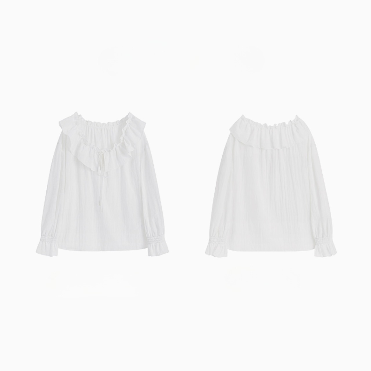 Volant Gather Blouse F0579