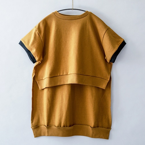 Back long pullover    kids L(115-130)  / Camel