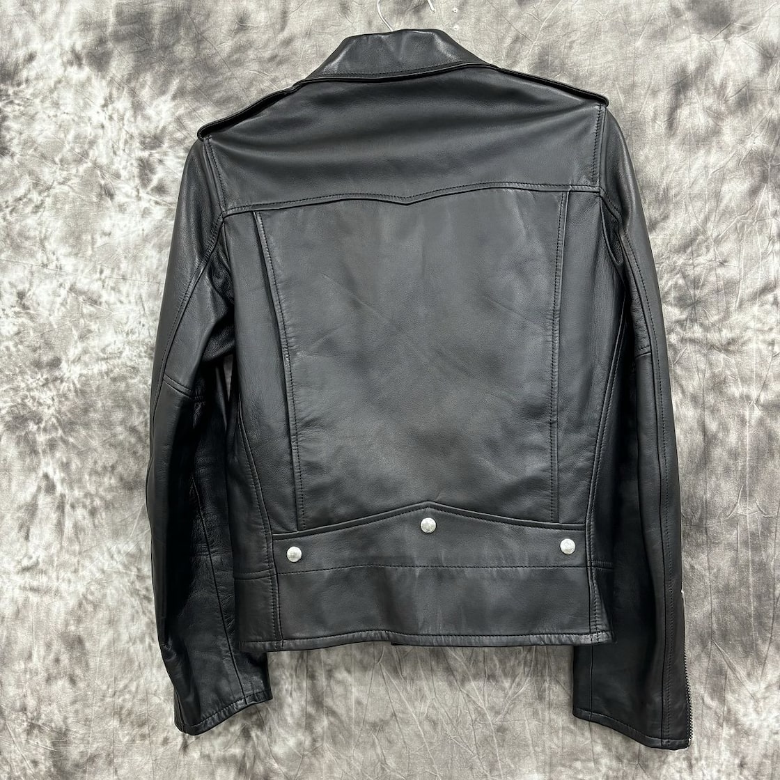 JPタグ】SAINT LAURENT PARIS/サンローラン 羊革 ダブルライダース  