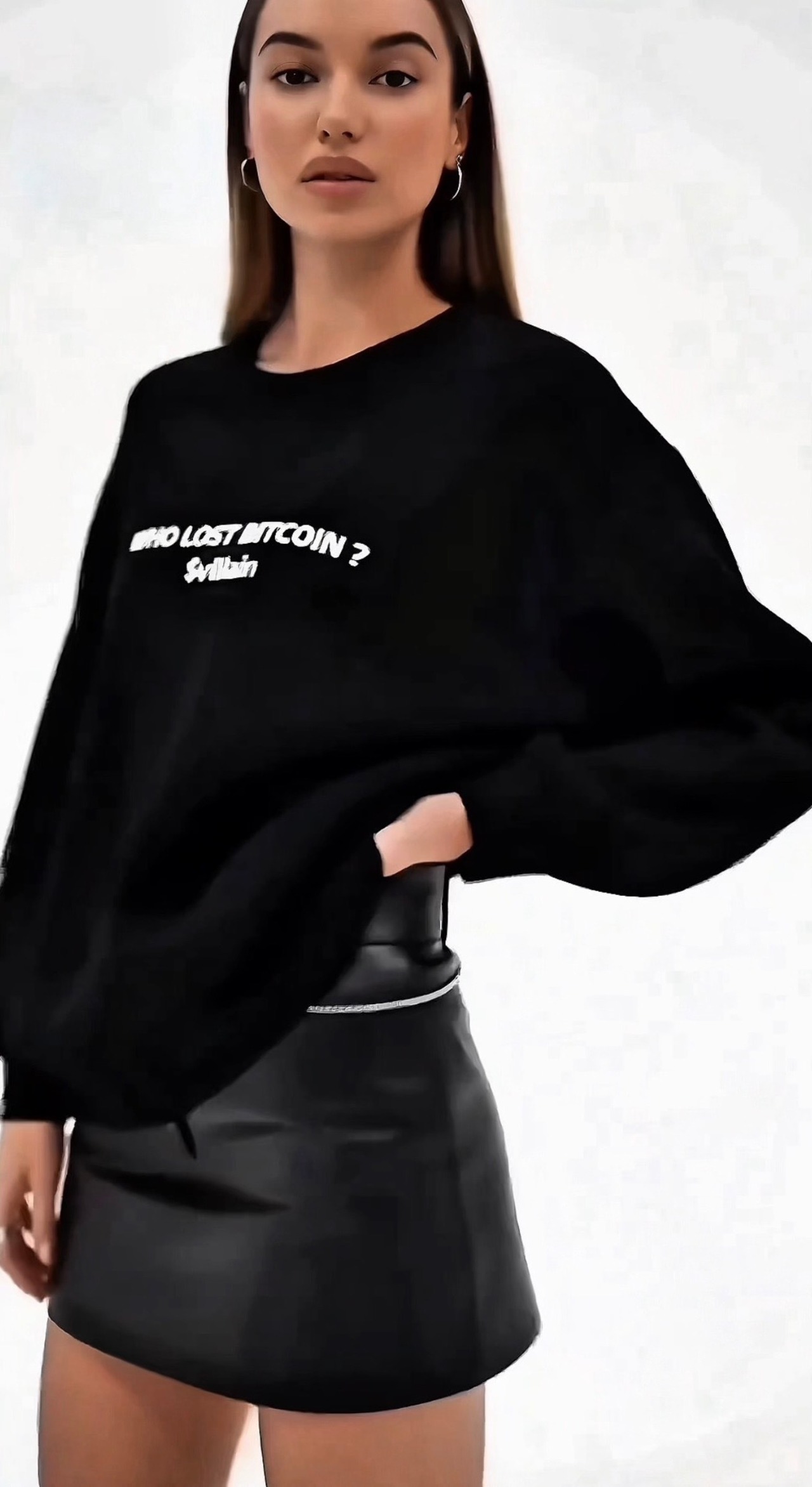 Knit Sweater "WHO LOST BITCOIN ?"