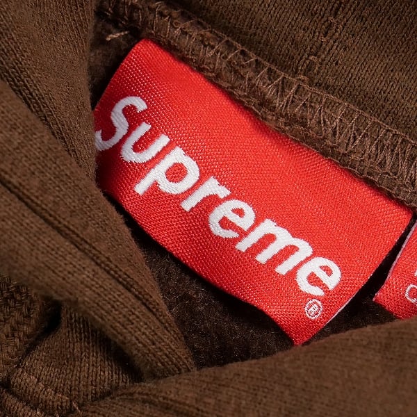 Supreme Bling Box Logo Hooded XL Brown 茶