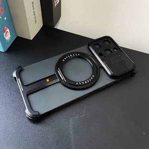 ◆iPhone 16/15/Pro/Pro Max◆  I-Shaped Aluminum Camera Cover Phone Case / I-シェイプ アルミニウム カメラ カバー スマホケース