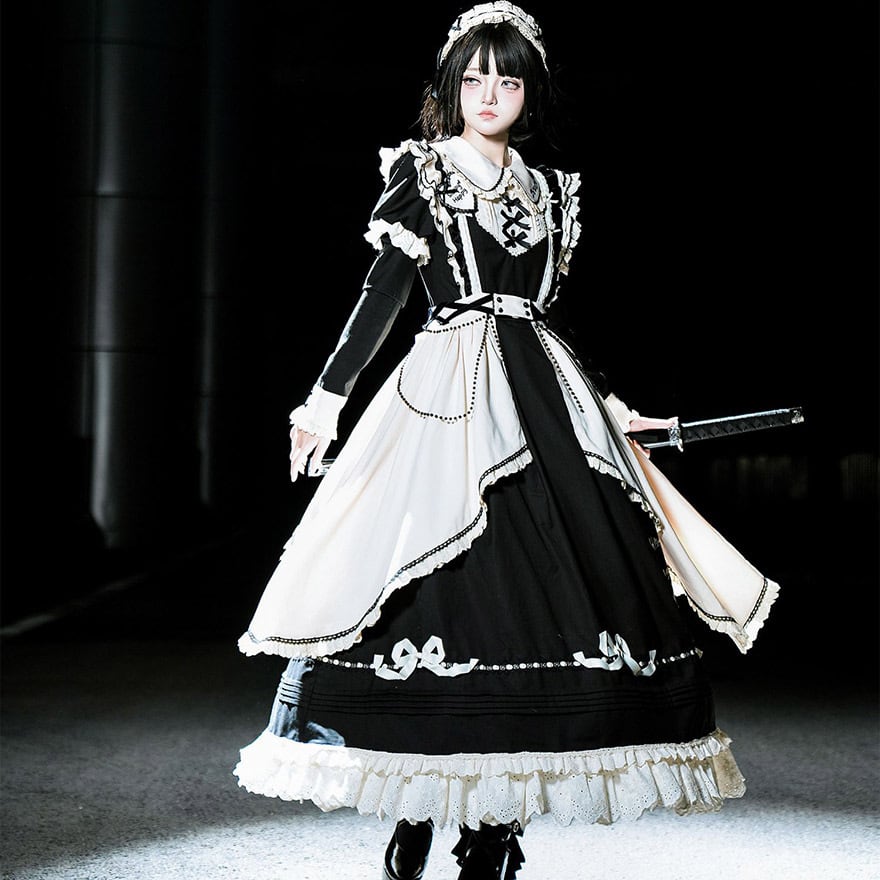 最終値下げメイド服 コスプレ 地雷系 ゴスロリ 黒白 フリル Mサイズ イベント 楽天市場】メイド服 セット レディース ゴスロリ 大人かわいい