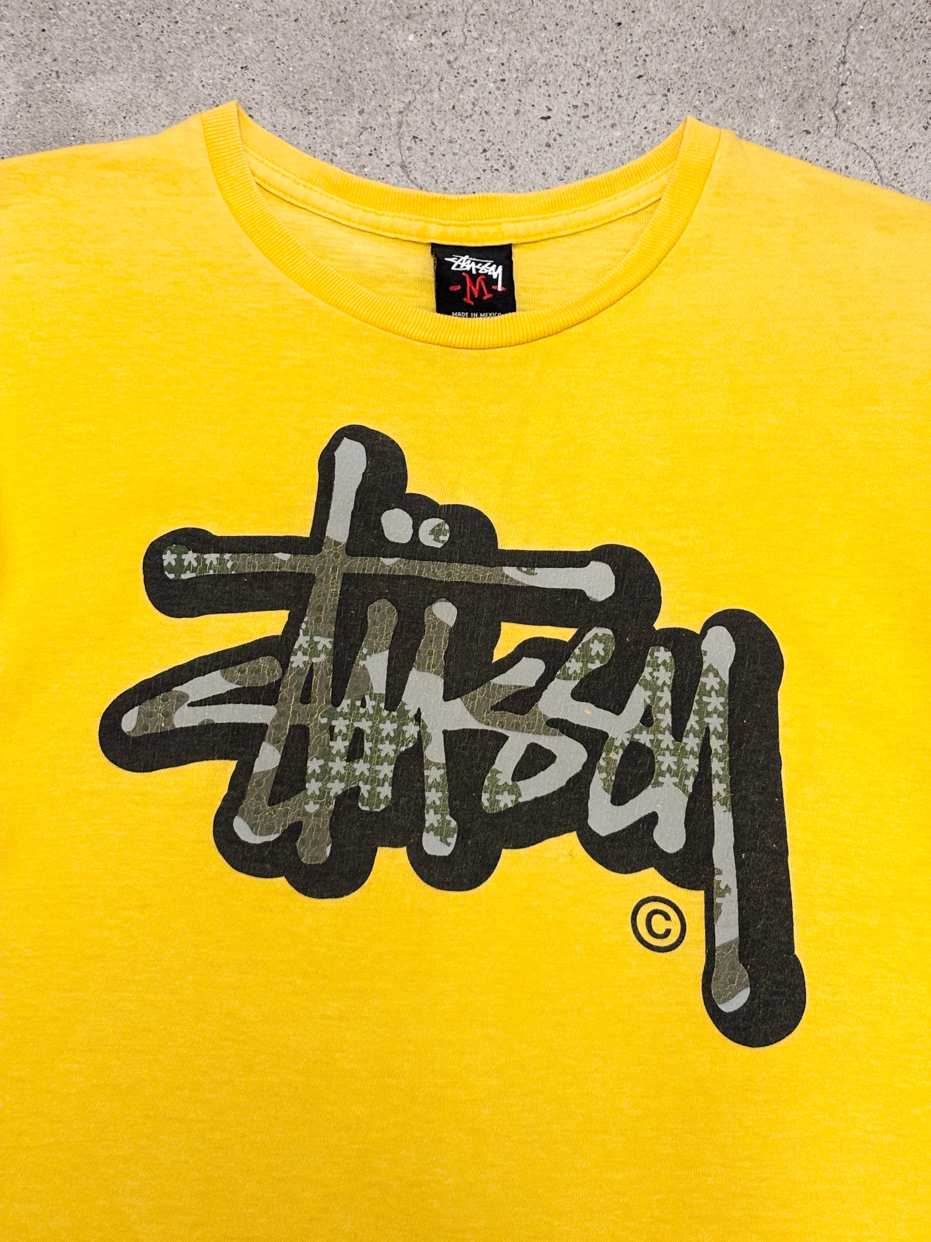 00～10s STUSSY × Eric Haze/Logo print Tee/M/ロゴプリントTシャツ