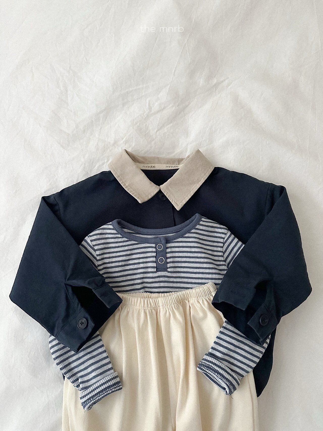 送料無料【予約】/ エディストライプTシャツ / minirobe