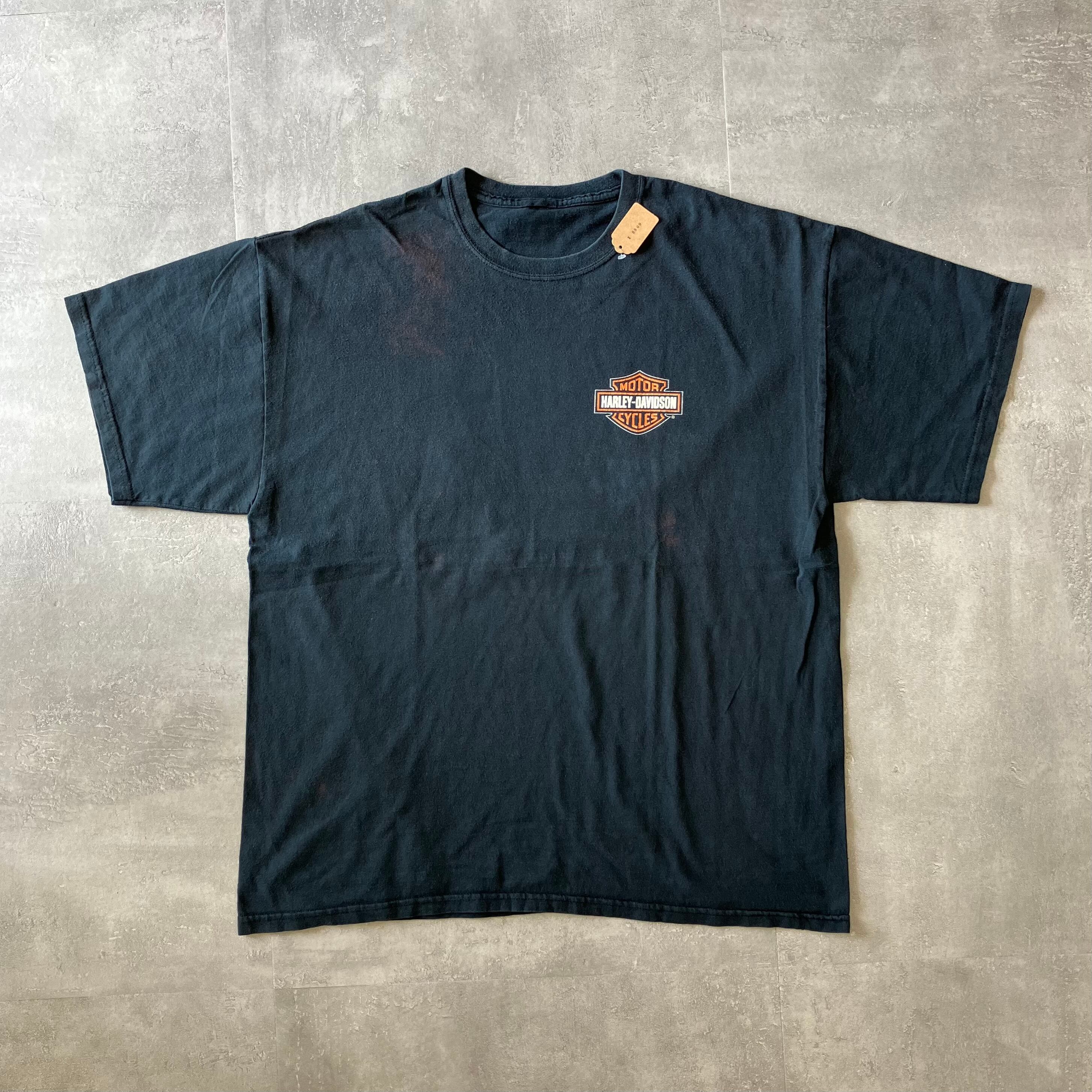 Harley-Davidson ハーレーダビッドソン 00s 両面プリントTee ブラック XL程度 No.2202