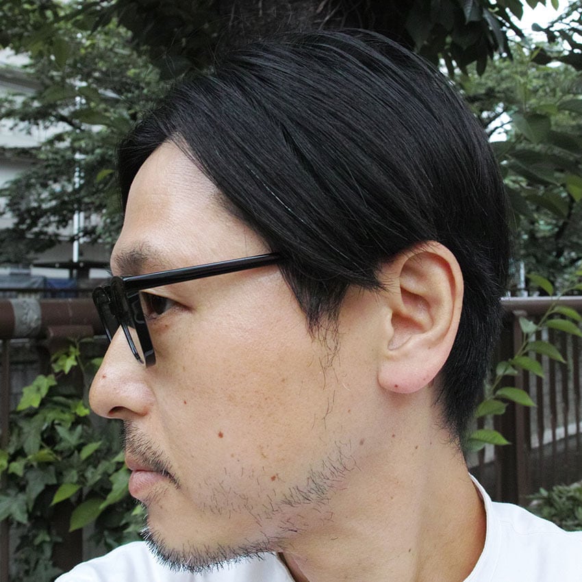 A.D.S.R. / EVAN 01(b) / Shiny Black- Light Brown Flat lenses