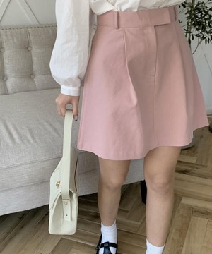 《即納商品》cinnamon mini skirt (ivory / pink)