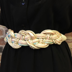 Ivory × Pastel-color Rope Belt