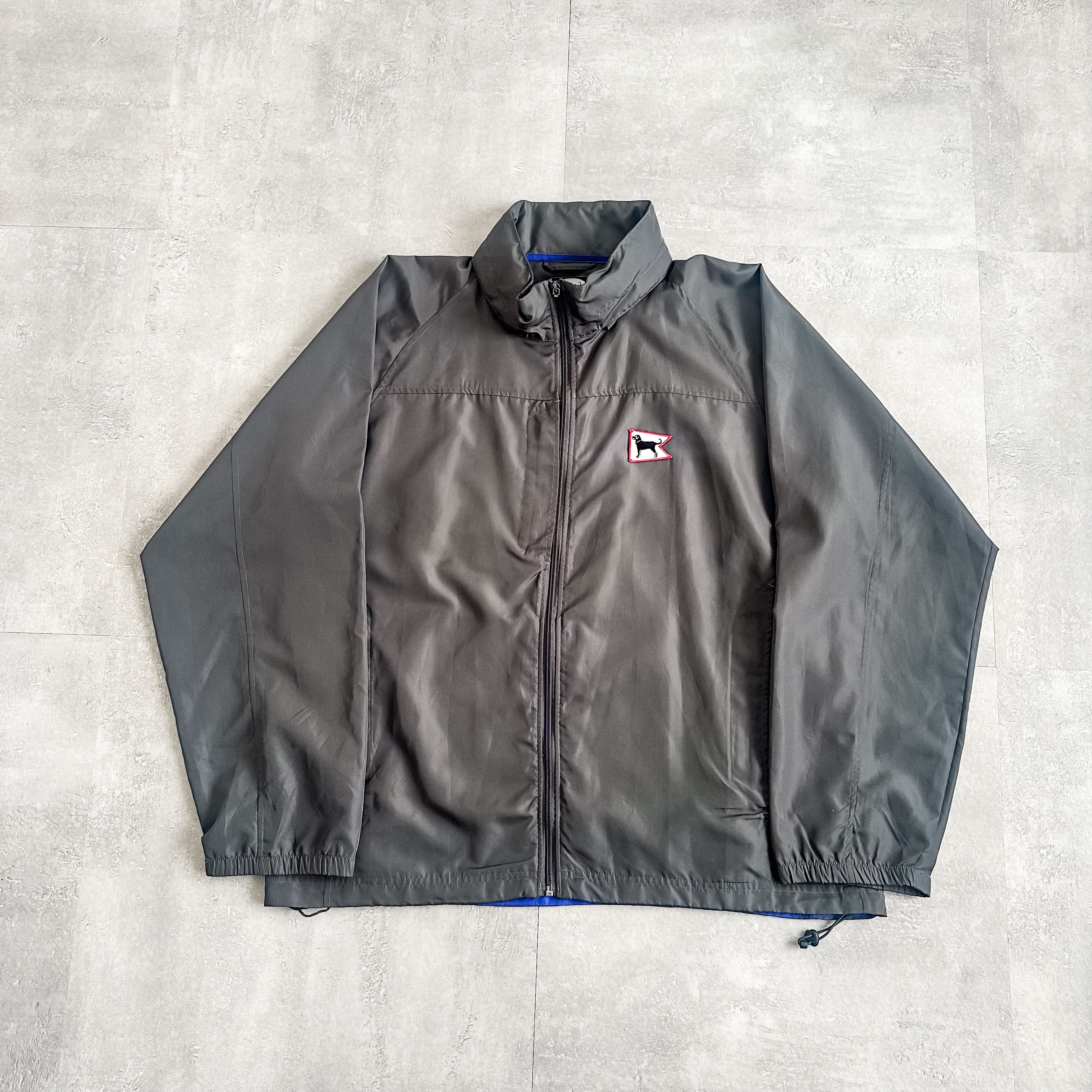 90S】アディダス トラックジャケット デサント製 ATP型 刺繍ロゴ 黒 L