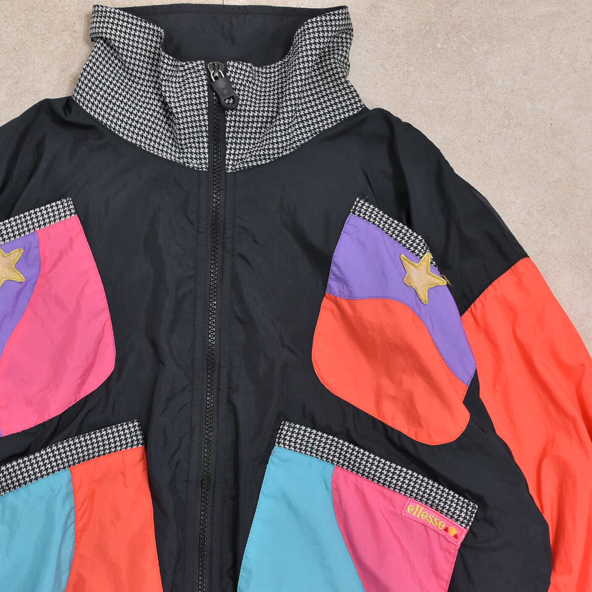 90s ellesse crazy pattern nylon jkt | 古着屋 grin days memory 【公式】古着通販 オンラインストア