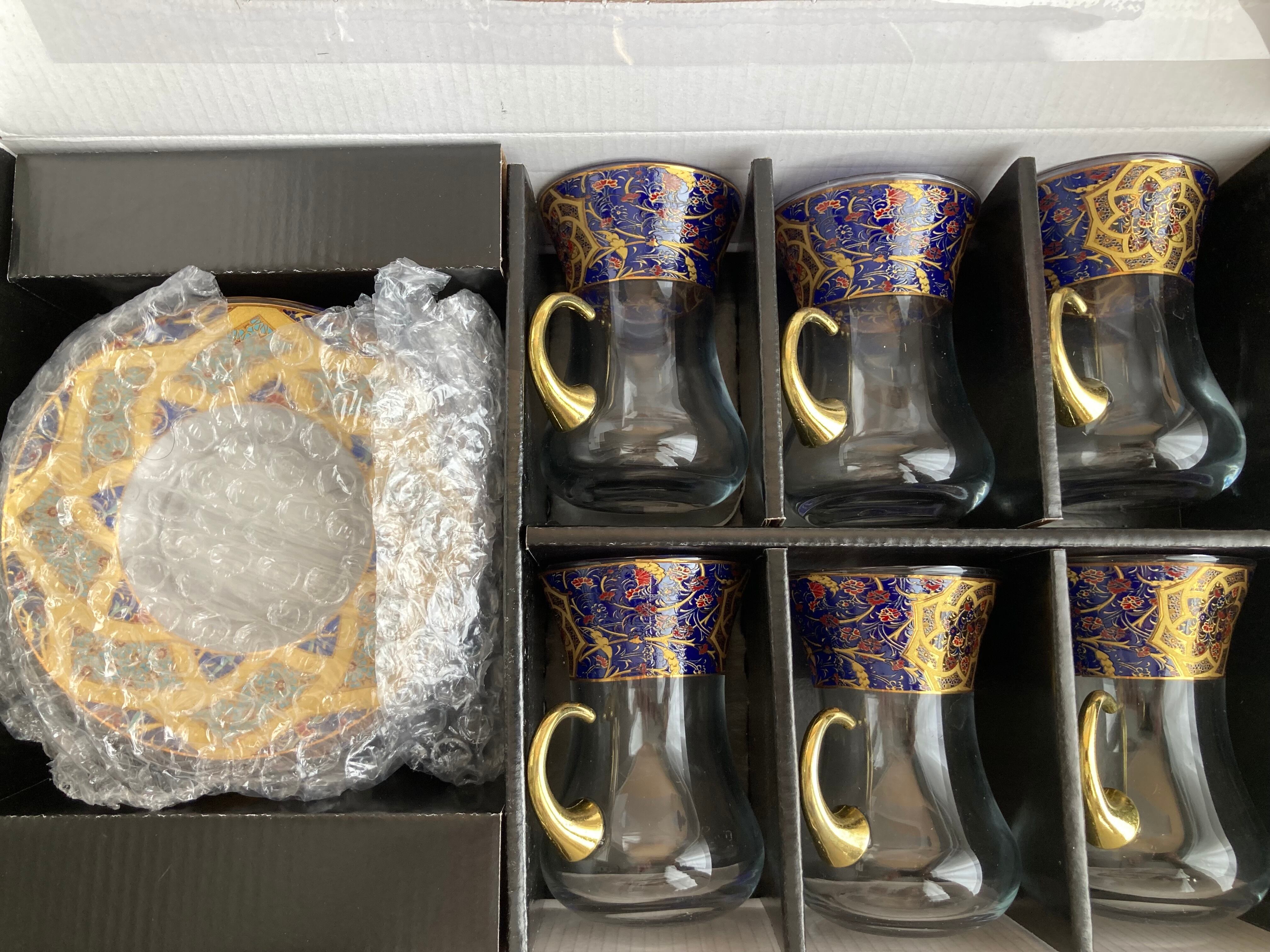 トルコ チャイグラス＆ソーサー 新品6客セット | green label