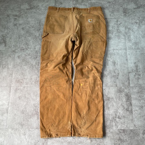 20s ブラウン ダブルニー Carhartt カーハートパンツ 38×32 詳細写真3