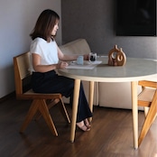 ラウンドテーブル/ウッドレッグ