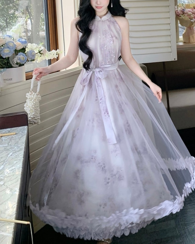 ラベンダーミスティチュールワンピース（ショート、ロング）　2508556