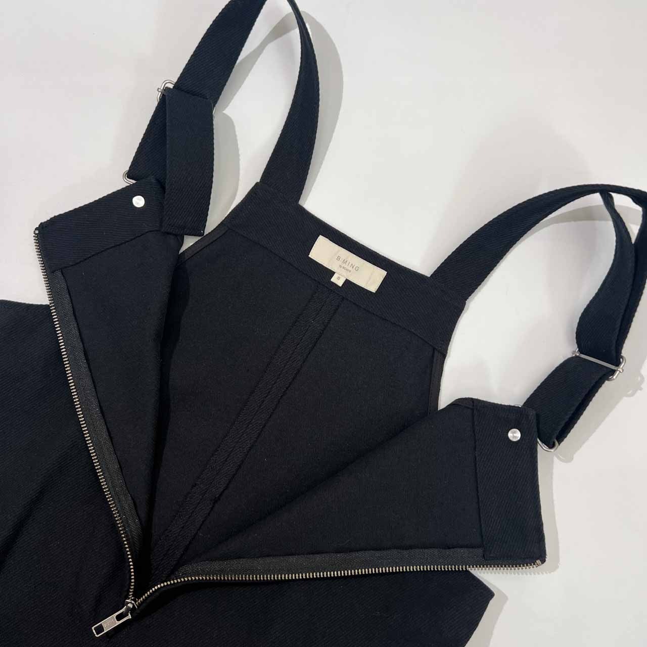 B:MING BY BEAMS ビーミングバイビームス オニカルゼ ジャンパースカート ワンピース S /黒 ブラック