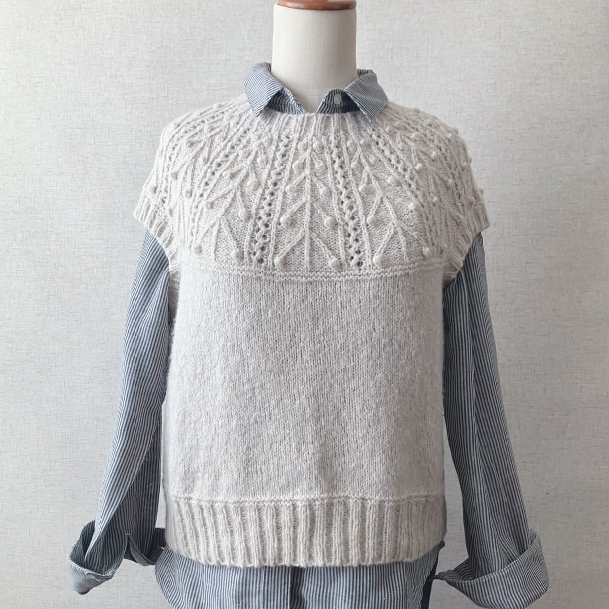 棒針編み図のみ】生命の木の半袖セーター（印刷版） | 手編み雑貨の