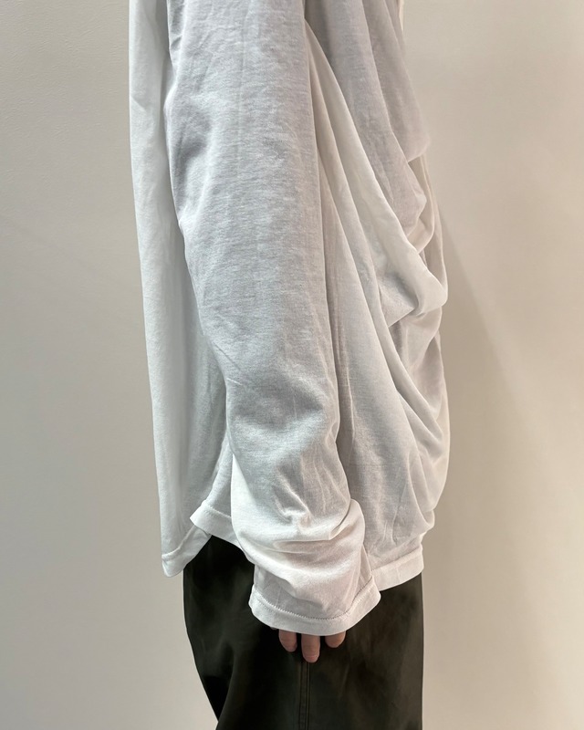 【26SS/Oscar Ouyang】CLAW DRAPE HENLEY LONG SLEEVE TEE