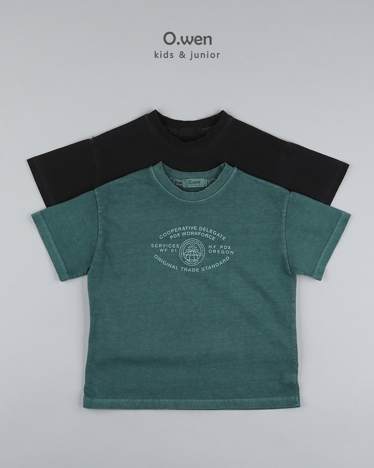 [O.wen] Cut-out pigment Short sleeve T-shirt (adult) / [오웬] 절개피그먼트반팔티 (adult)