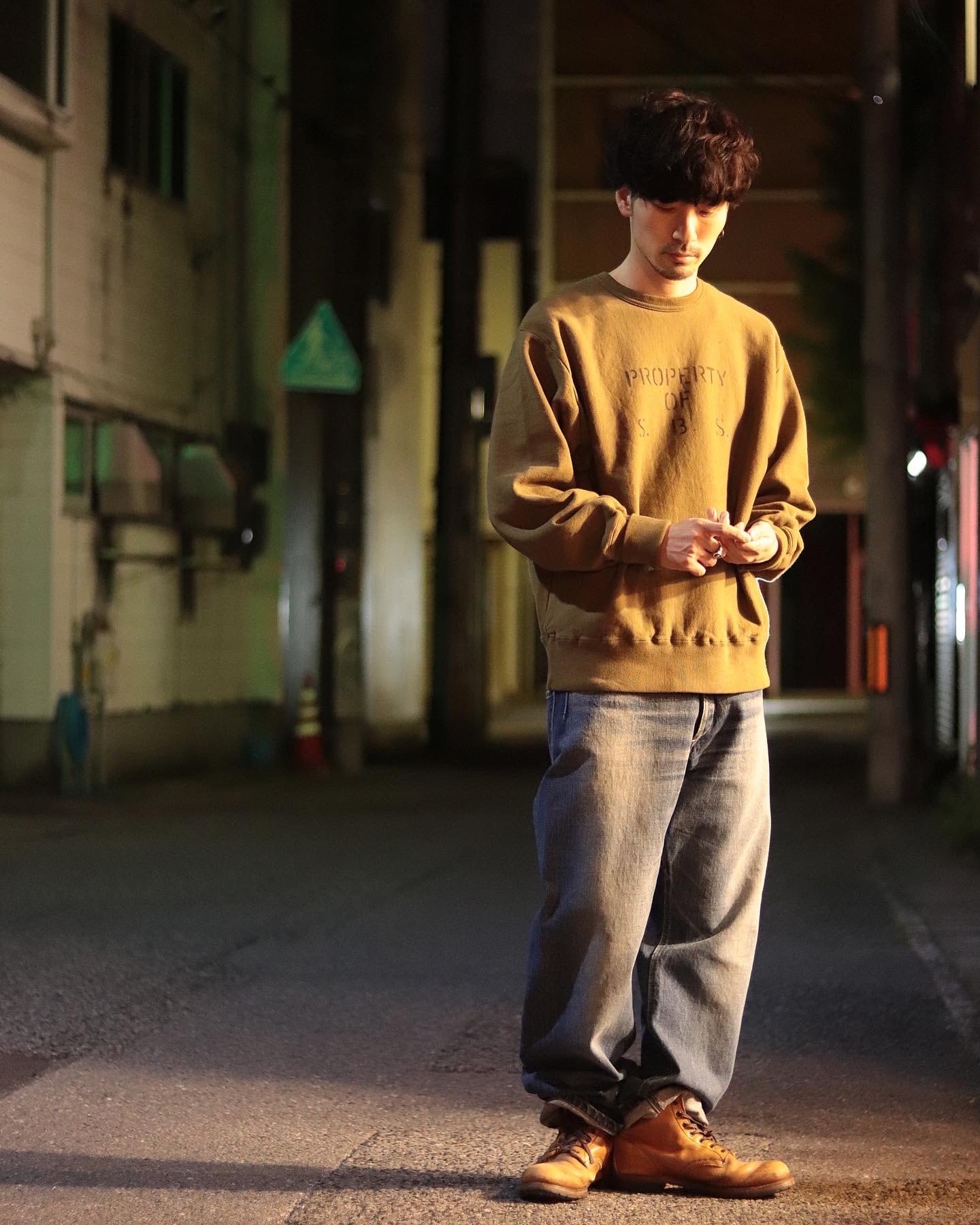 GYPSY & SONS/ジプシーアンドサンズ 80 FLEECE CREW STENCIL