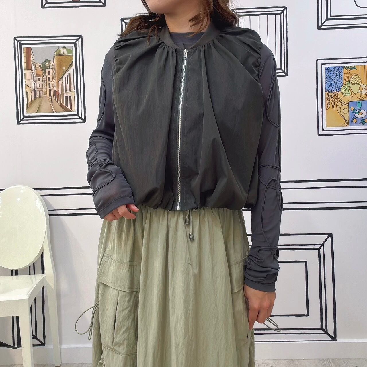 ギャザーバルーンベスト