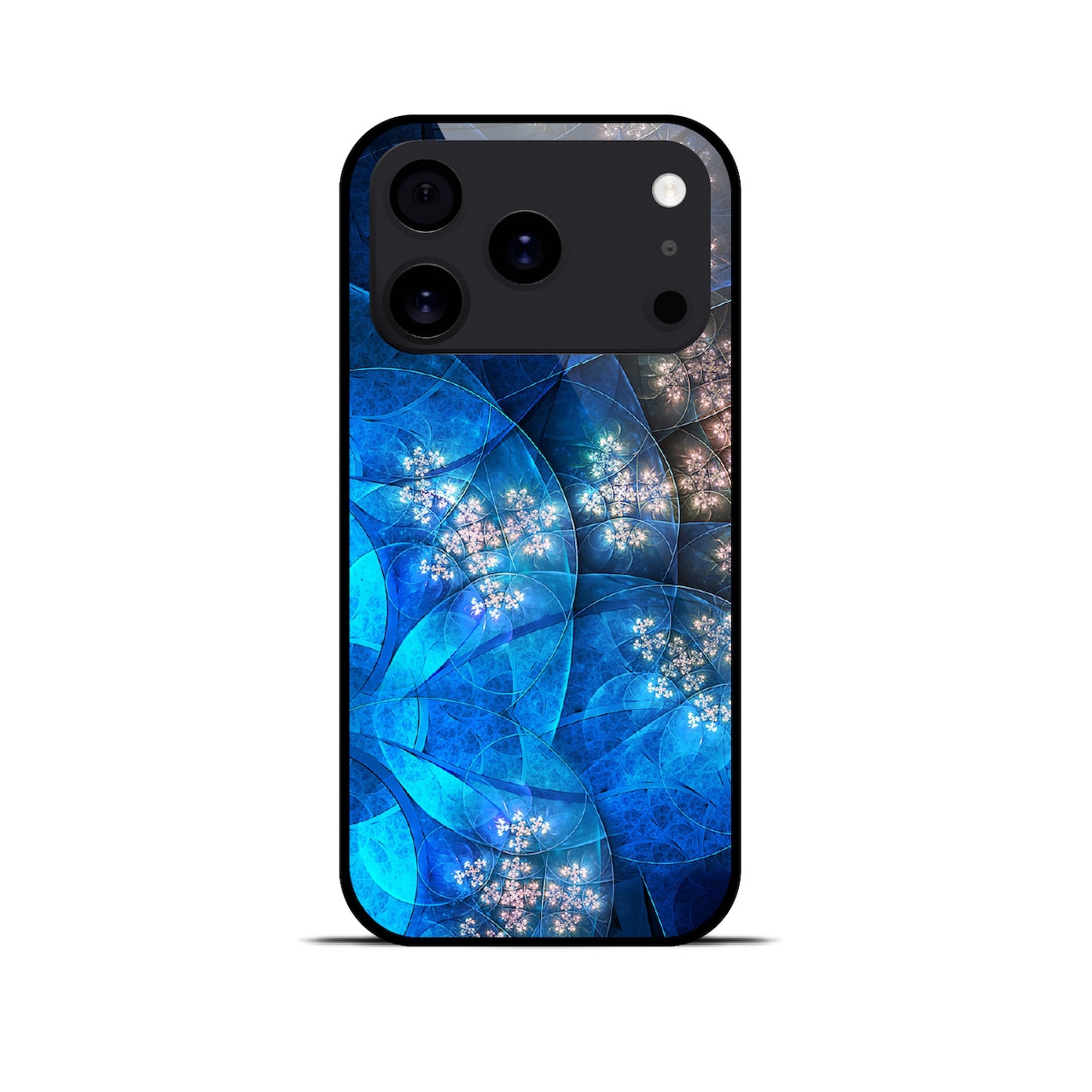 丙夜 - 和風 角丸型 強化ガラスiPhoneケース