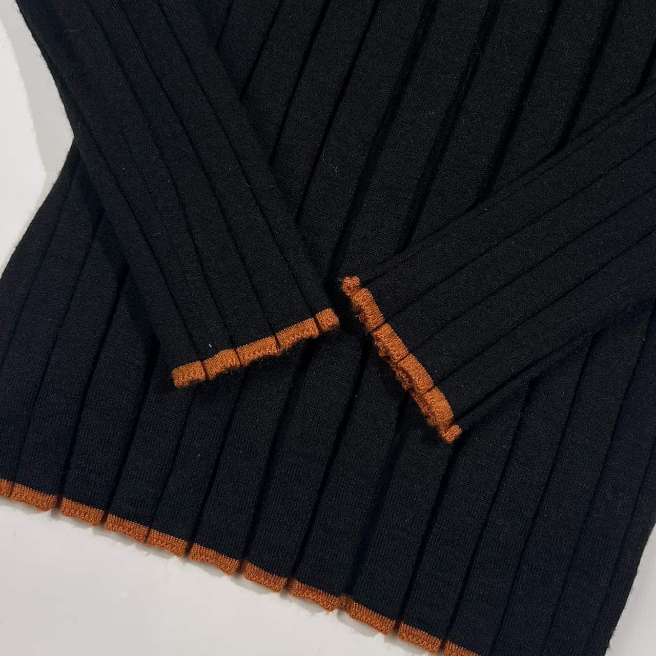 BEAUTY&YOUTH ビューティーアンドユース リブ編み ニット セーター/ブラック レディース