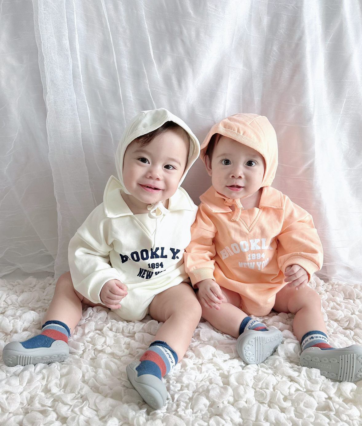 【取寄】文字プリントシャツロンパース