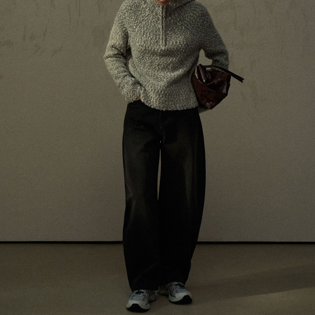 Relaxed Wide-Leg Denim Pants T3918