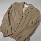 HANAE MORI ハナエモリ Deux 3B テーラードジャケット 38 /ベージュ/レディース/日本製