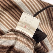 Marithe + Francois Girbaud  マリテフランソワジルボー ストライプ ニットベスト M/ブラウン系 メンズ