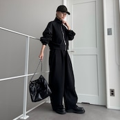【受注予約:10月上旬入荷予定】Velour Cord Wide Straight Sweat PT/black